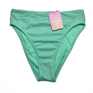 Stoney Clover x‎ Target High Rise Swim Bottoms Mint Green Embroidered Heart Sz M